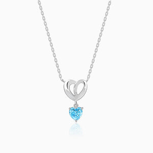 Silver Adore Love Pendant With Link Chain