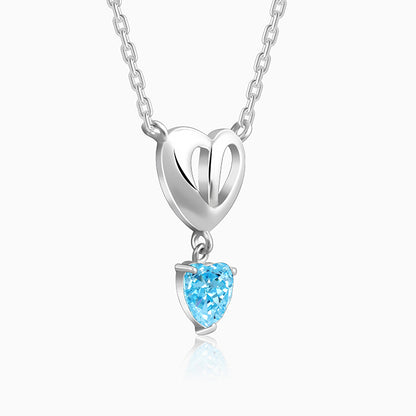 Silver Adore Love Pendant With Link Chain