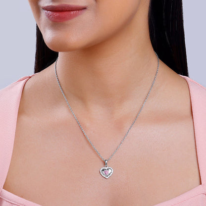 Silver Lovelight Pendant With Link Chain