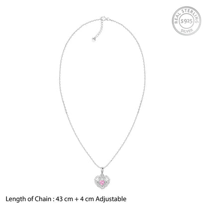 Silver Lovelight Pendant With Link Chain