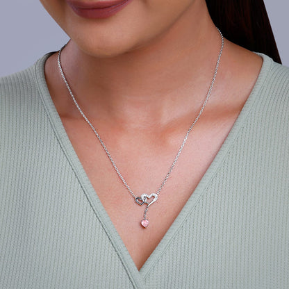 Silver Double Love Necklace