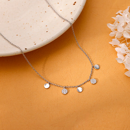 Silver Moonlit Charm Necklace