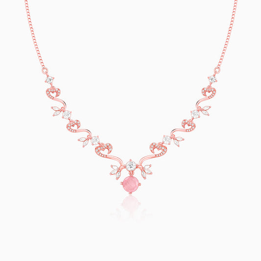 Rose Gold Intricate Love Necklace