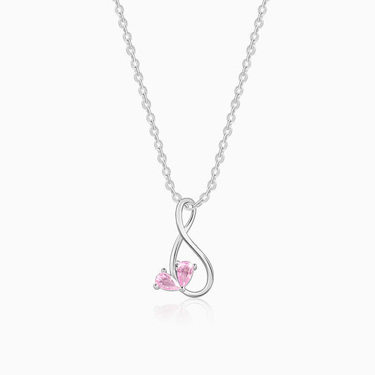 Silver Blush of Love Pendant With Link Chain