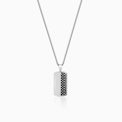 Oxidised Silver Admiring Pendant With Box chain