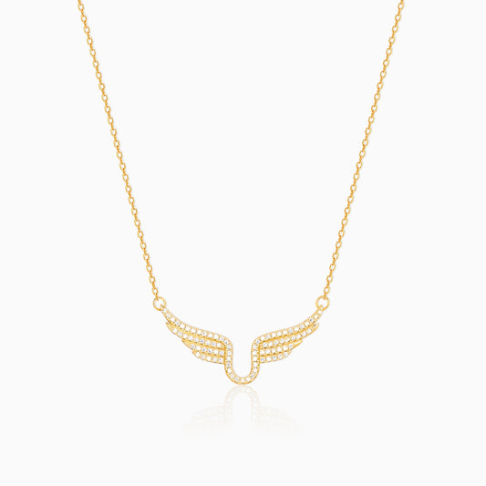 Golden Studded Fluttering Necklace