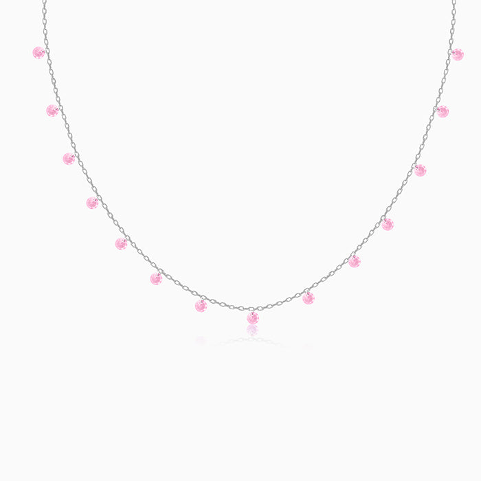 Silver Baby Pink Fantasy Necklace