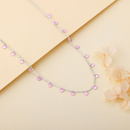 Silver Baby Pink Fantasy Necklace