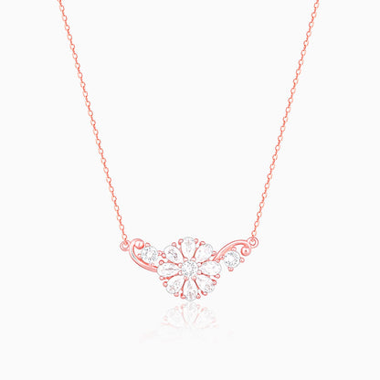 Rose Gold Floral Necklace