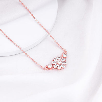 Rose Gold Floral Necklace