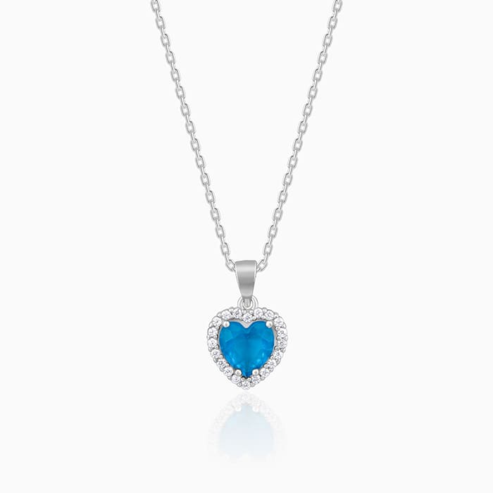 Buy Silver Titanic Heart Of The Ocean Pendant With Link Chain at Best Price GIVA Jewellery