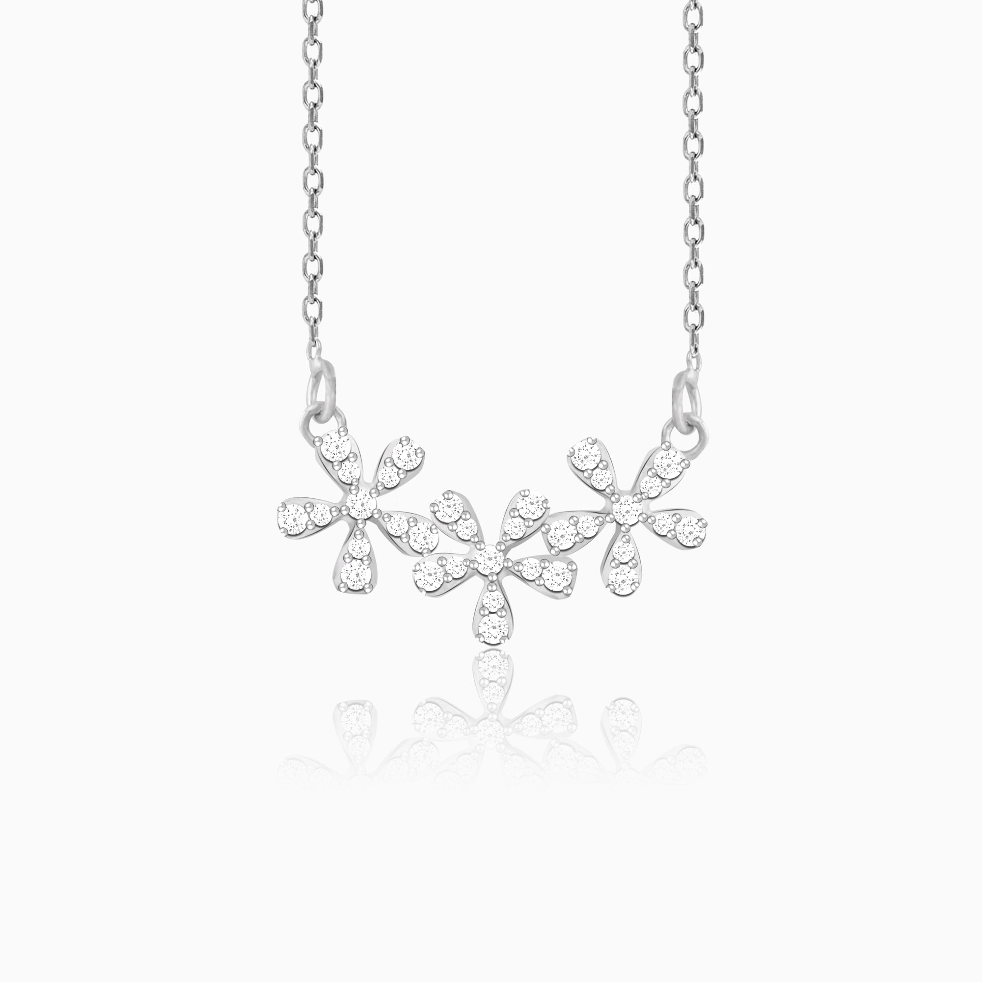 Sterling Silver Flower Necklace Unique Handmade Flower Pendant Gift for  Women - Etsy