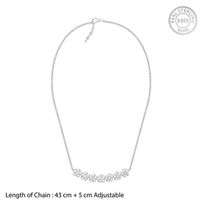 Anushka Sharma Silver Blooming Flower Necklace