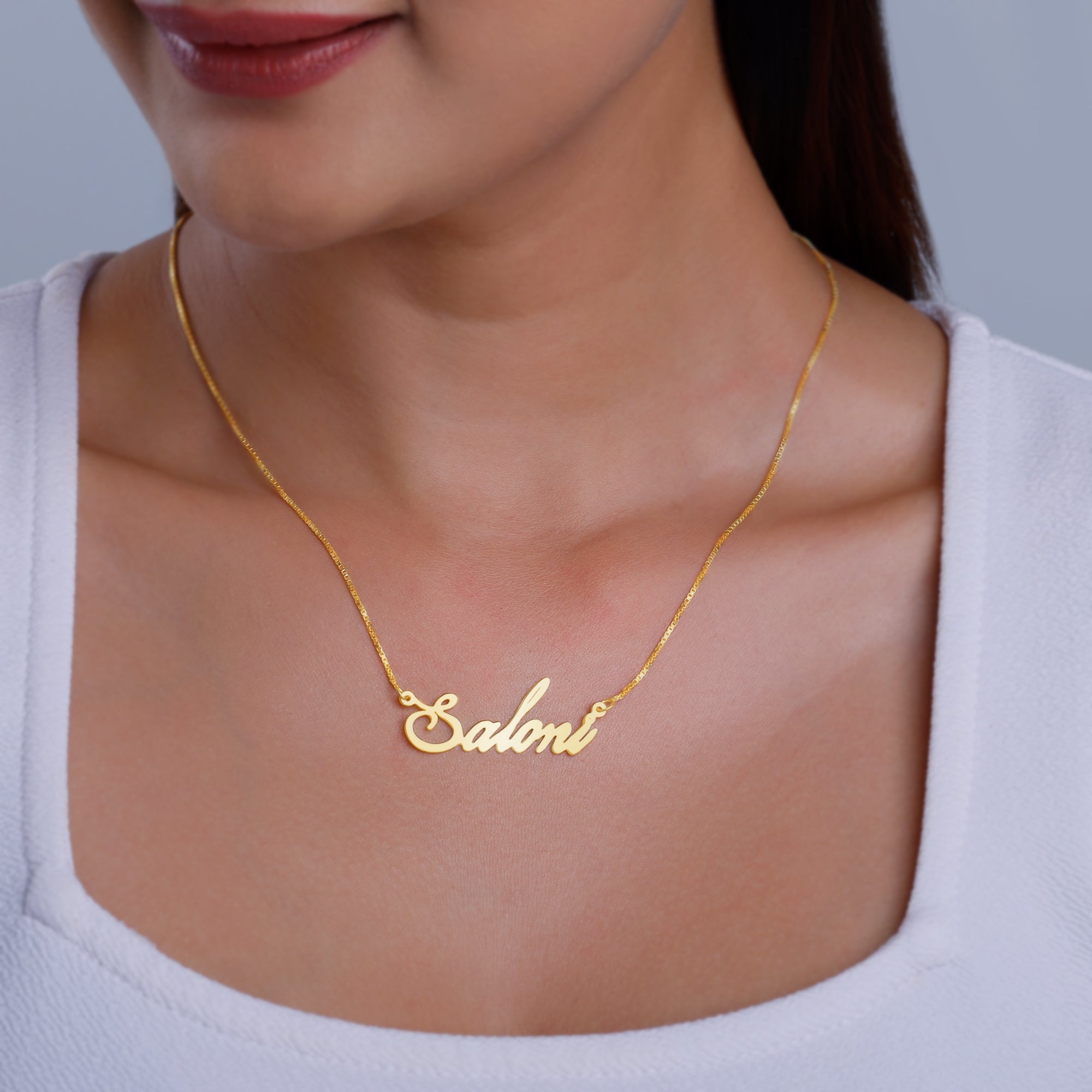 Golden Personalised Eternal Necklace GIVA Jewellery