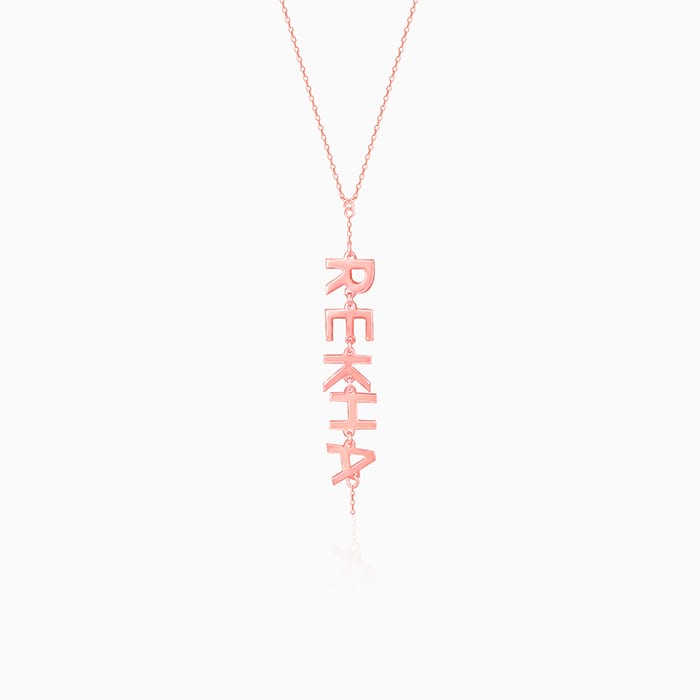 Rose Gold Personalised Name Y-necklace