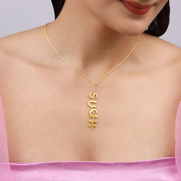 Latest name pendant sales designs in gold