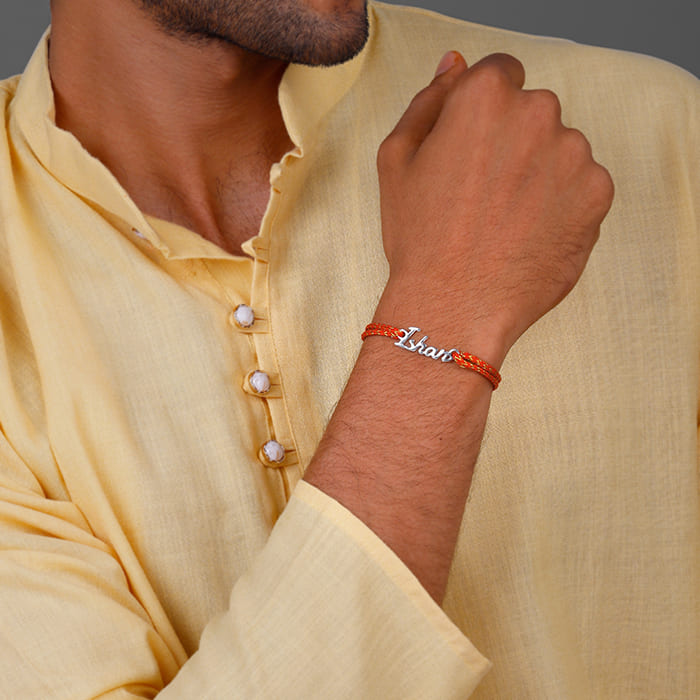 silver rakhi design for brother