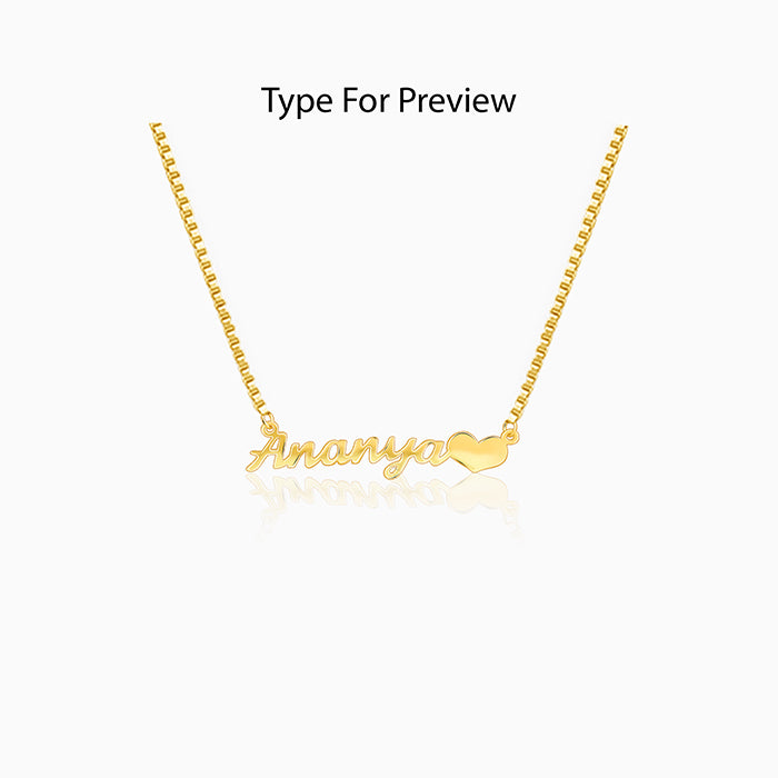 Golden Personalised Love Pendant