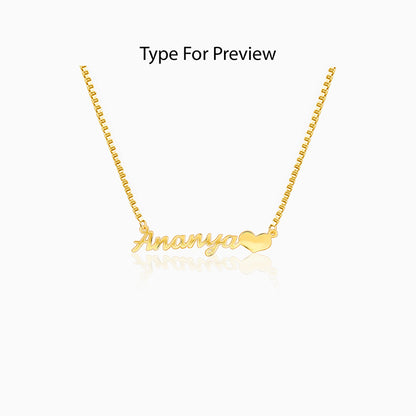 Golden Personalised Love Pendant