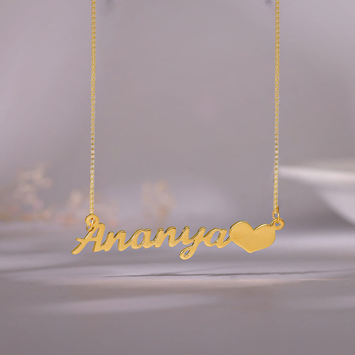 Golden Personalised Love Pendant