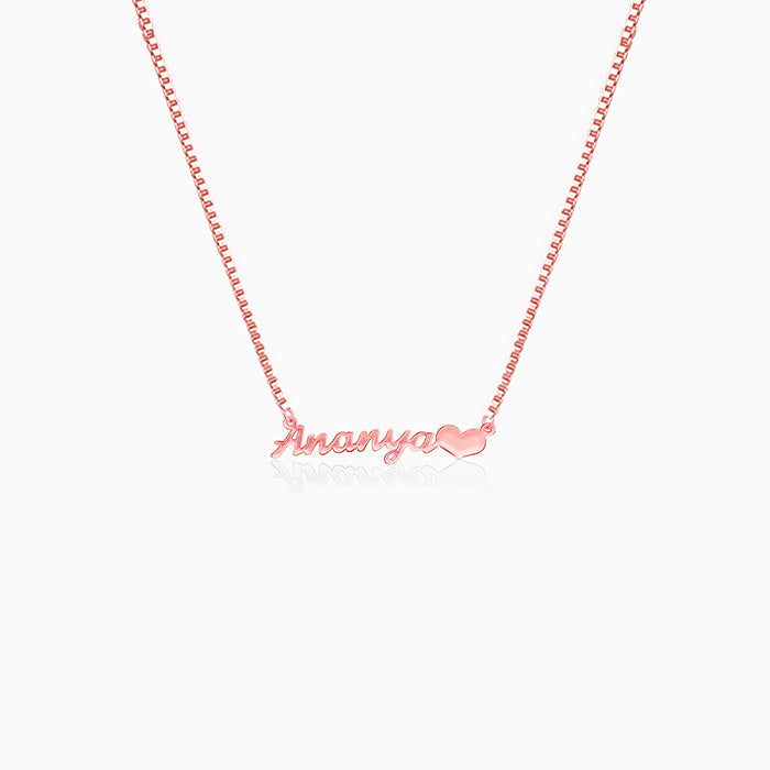 Rose Gold Personalised Love Pendant