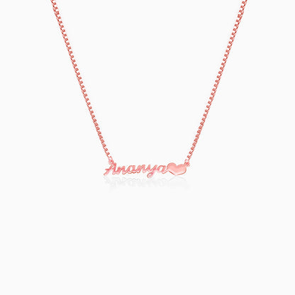 Rose Gold Personalised Love Pendant