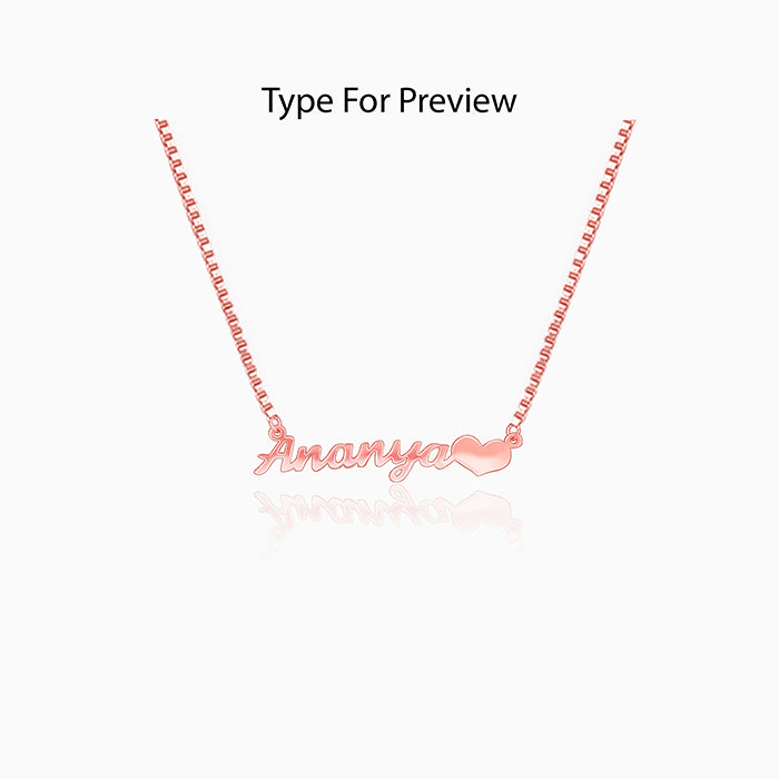 Rose Gold Personalised Love Pendant