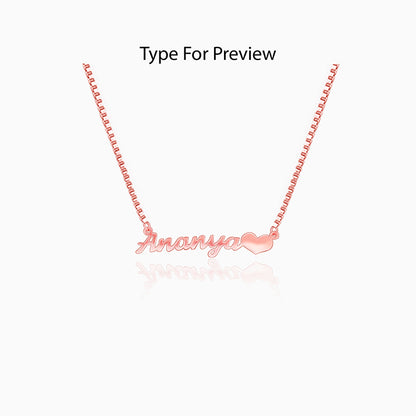 Rose Gold Personalised Love Pendant