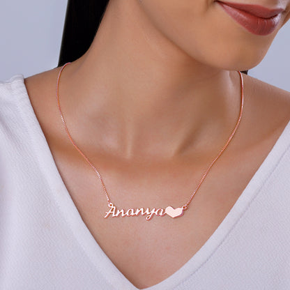 Rose Gold Personalised Love Pendant