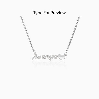 Silver Personalised Love Pendant