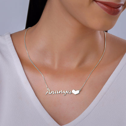 Silver Personalised Love Pendant