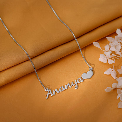 Silver Personalised Love Pendant