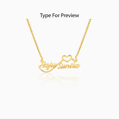 Golden Personalised Infinite Love Pendant