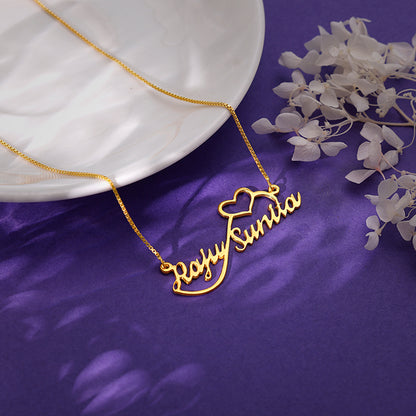 Golden Personalised Infinite Love Pendant