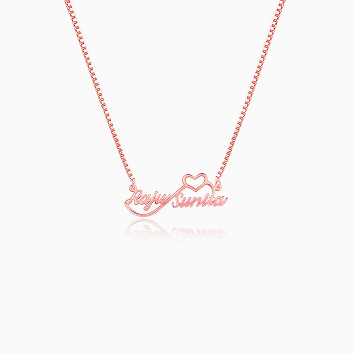 Rose Gold Personalised Infinite Love Pendant