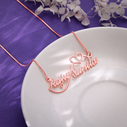 Rose Gold Personalised Infinite Love Pendant