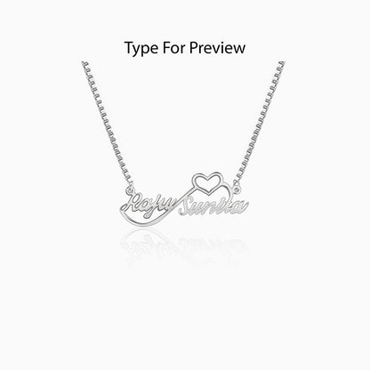 Silver Personalised Infinite Love Pendant