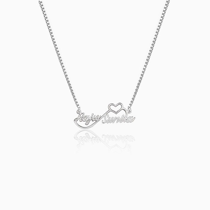 Silver Personalised Infinite Love Pendant