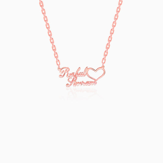 Rose Gold Personalised Precious Sweetheart Pendant