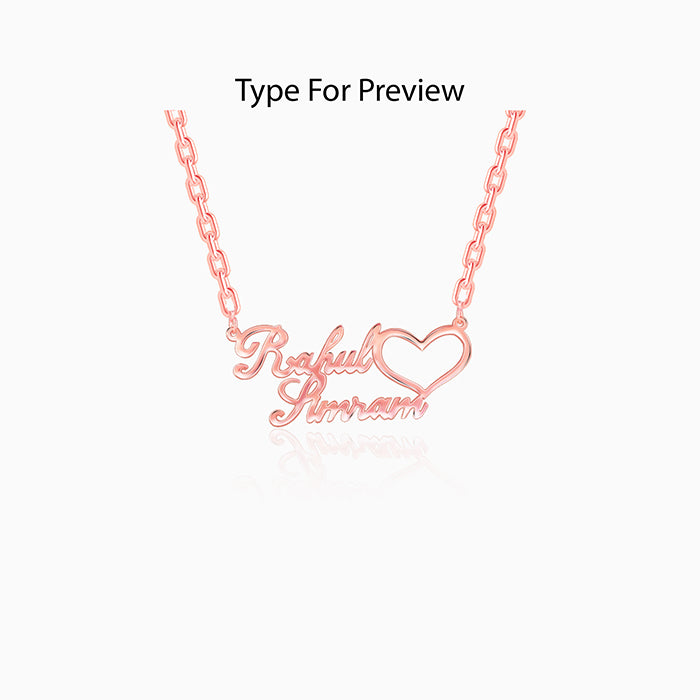 Rose Gold Personalised Precious Sweetheart Pendant