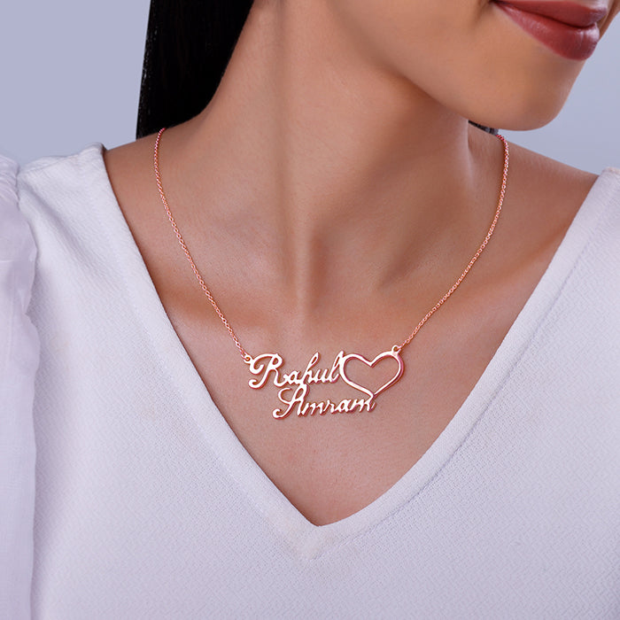 Rose Gold Personalised Precious Sweetheart Pendant