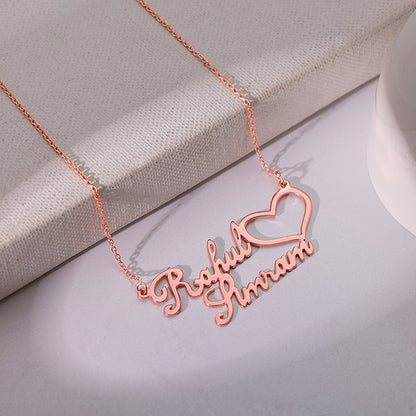 Rose Gold Personalised Precious Sweetheart Pendant