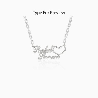 Silver Personalised Precious Sweetheart Pendant