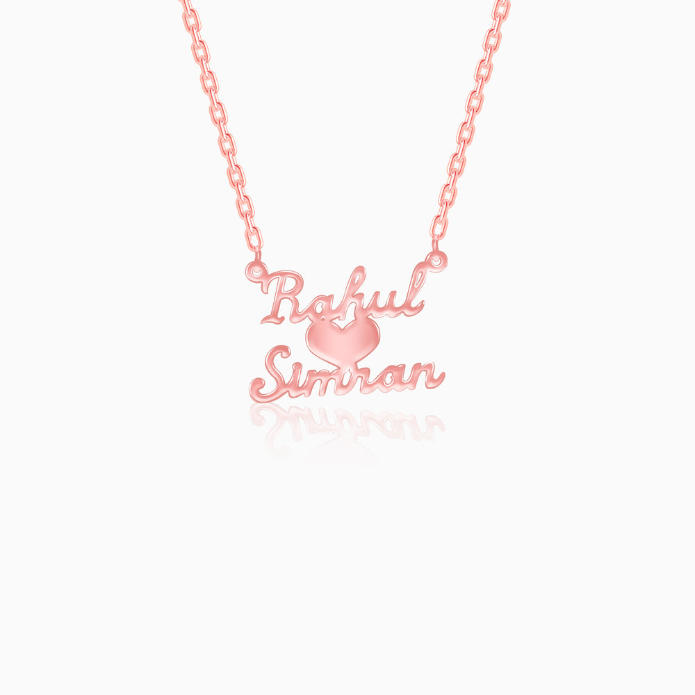 Rose Gold Personalised We Two Pendant