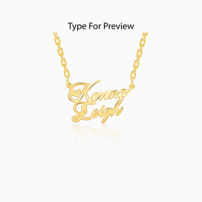 Golden Personalised Perfect Match Pendant