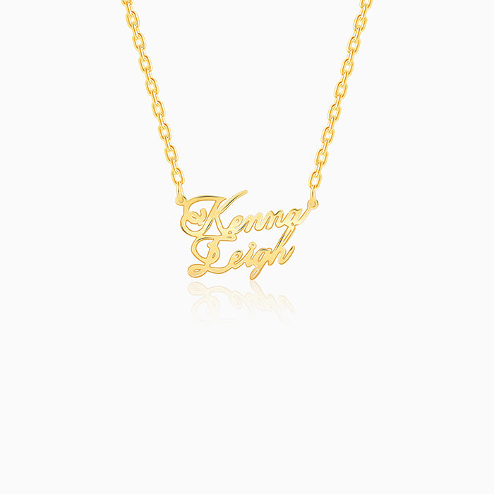 Golden Personalised Perfect Match Pendant