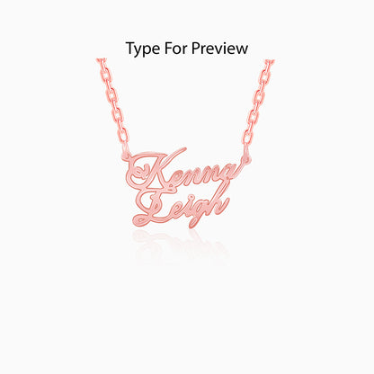 Rose Gold Personalised Perfect Match Pendant