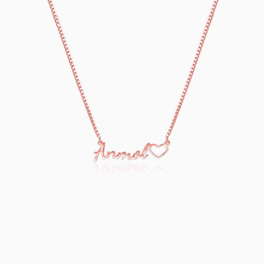 Rose Gold Personalised Life Partner Pendant