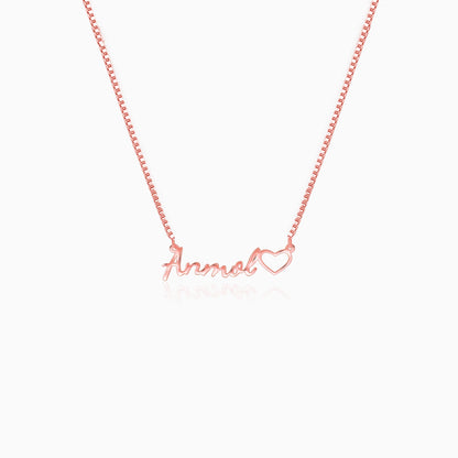 Rose Gold Personalised Life Partner Pendant