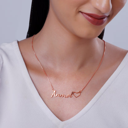 Rose Gold Personalised Life Partner Pendant